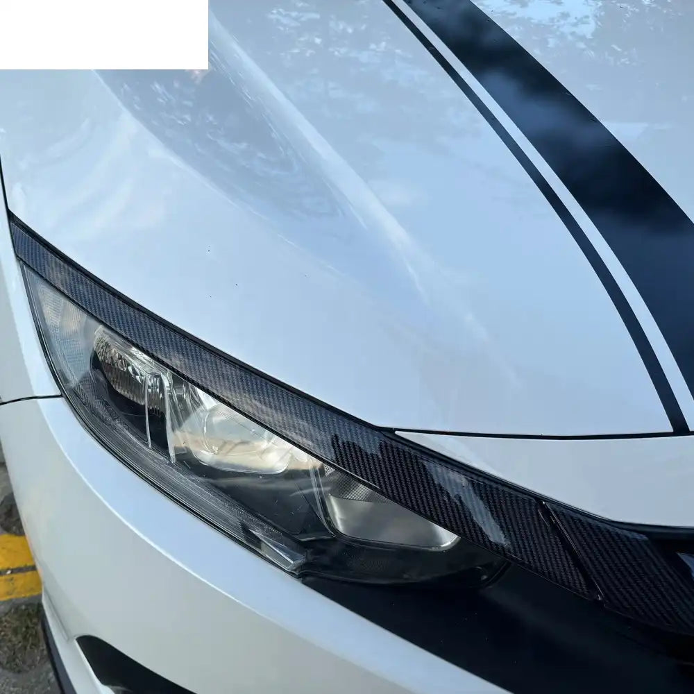 2016-2021 Honda Civic OE Style Carbon Fiber Print Grille Cover ABS Carbon Fiber Print