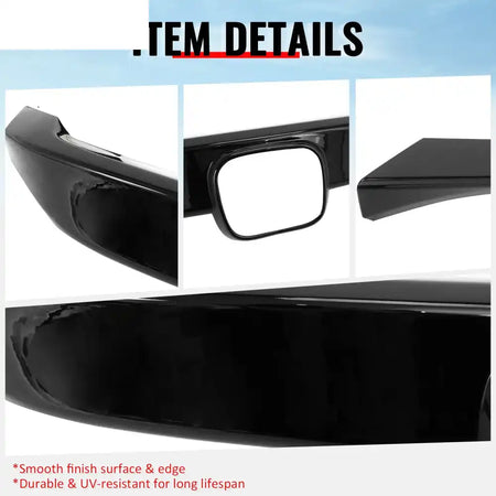 2016-2021 Honda Civic OE Style Gloss Black Bumper Grille Cover ABS Gloss Black