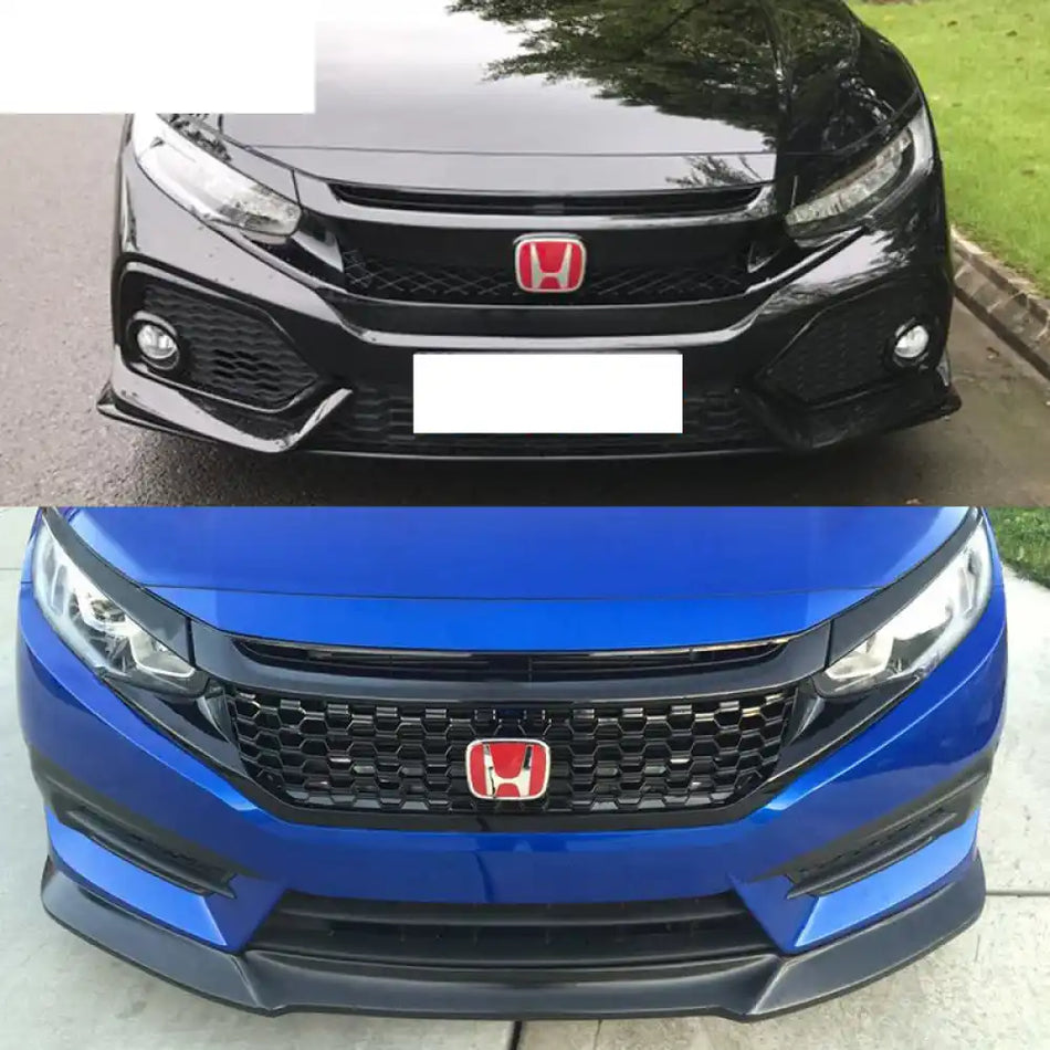 2016-2021 Honda Civic OE Style Unpainted Front Bumper Cover W/ Grille