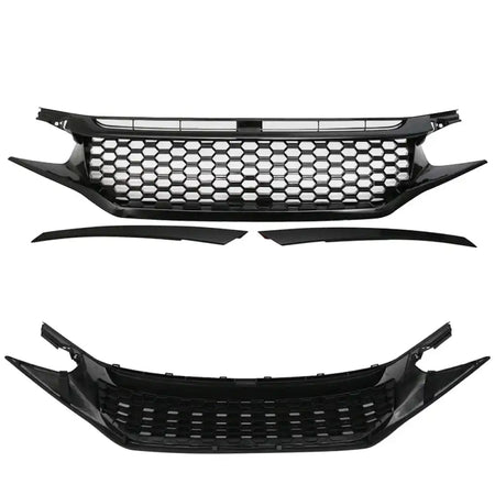 2016-2021 Honda Civic OE Style Unpainted Front Bumper Cover W/ Grille