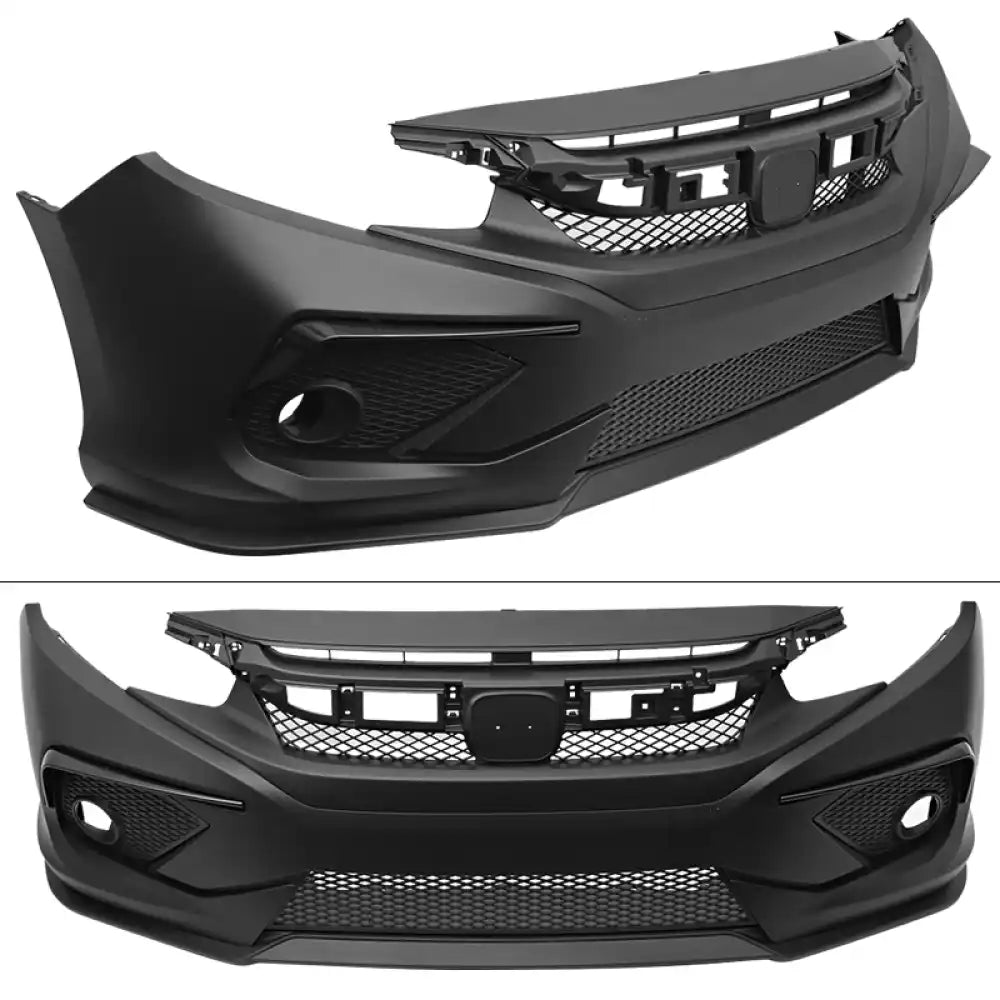 2016-2021 Honda Civic Sedan Front + Rear Bumper Cover + Side Skirts