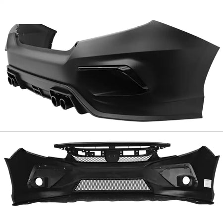 2016-2021 Honda Civic Sedan Front + Rear Bumper Cover + Side Skirts