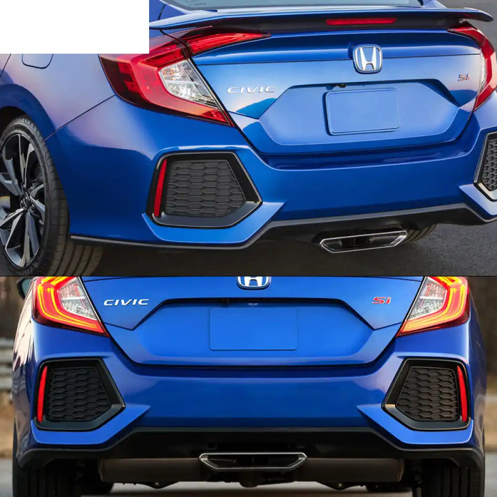2016-2021 Honda Civic Sedan SI Style Unpainted Rear Bumper PP + ABS