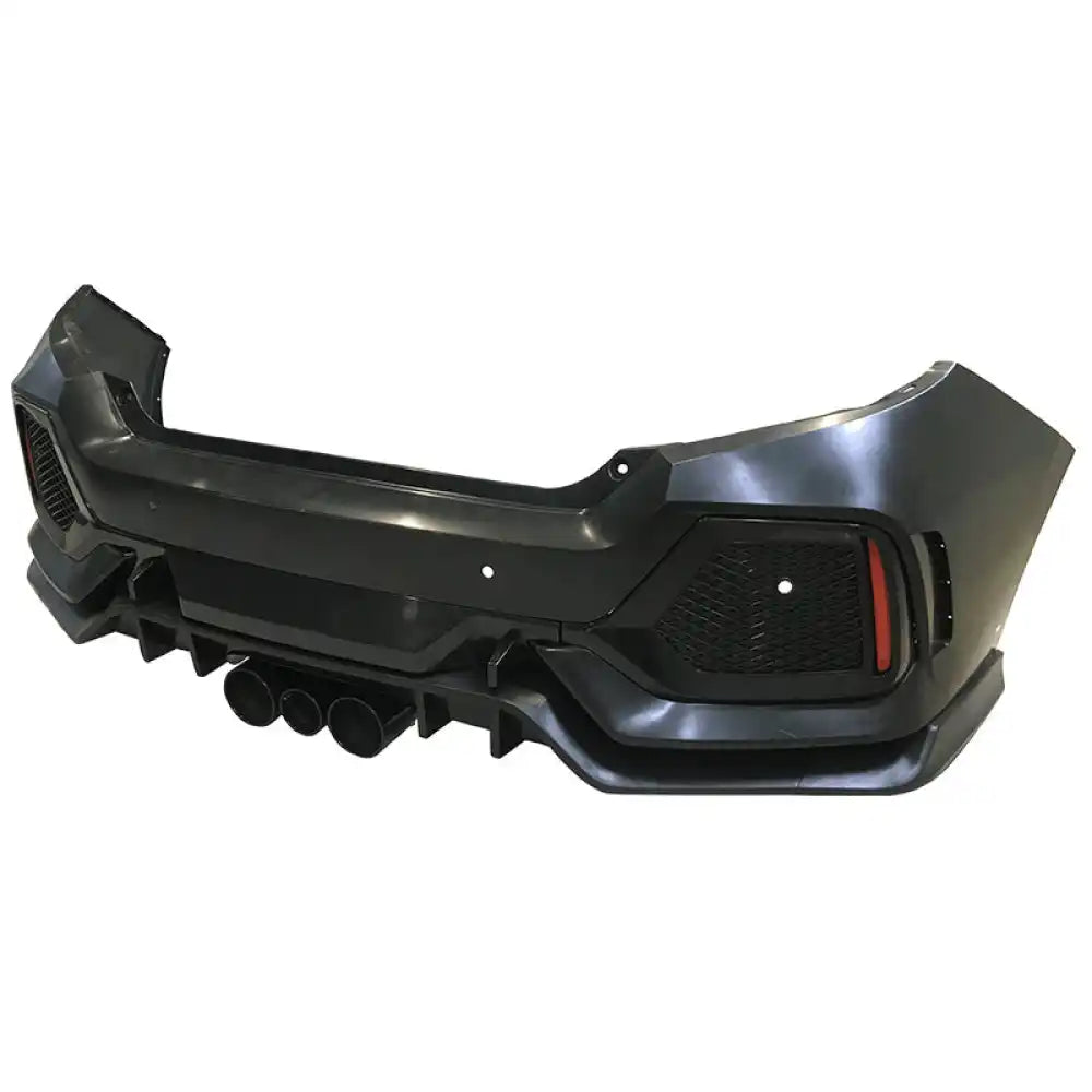 2016-2021 Honda Civic Sedan Type-R Black Rear Bumper Fender Flares PP