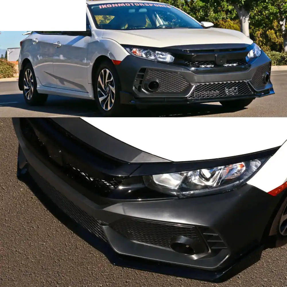 2016-2021 Honda Civic Sedan Type R Style CTR Bumper + Lip +Grille
