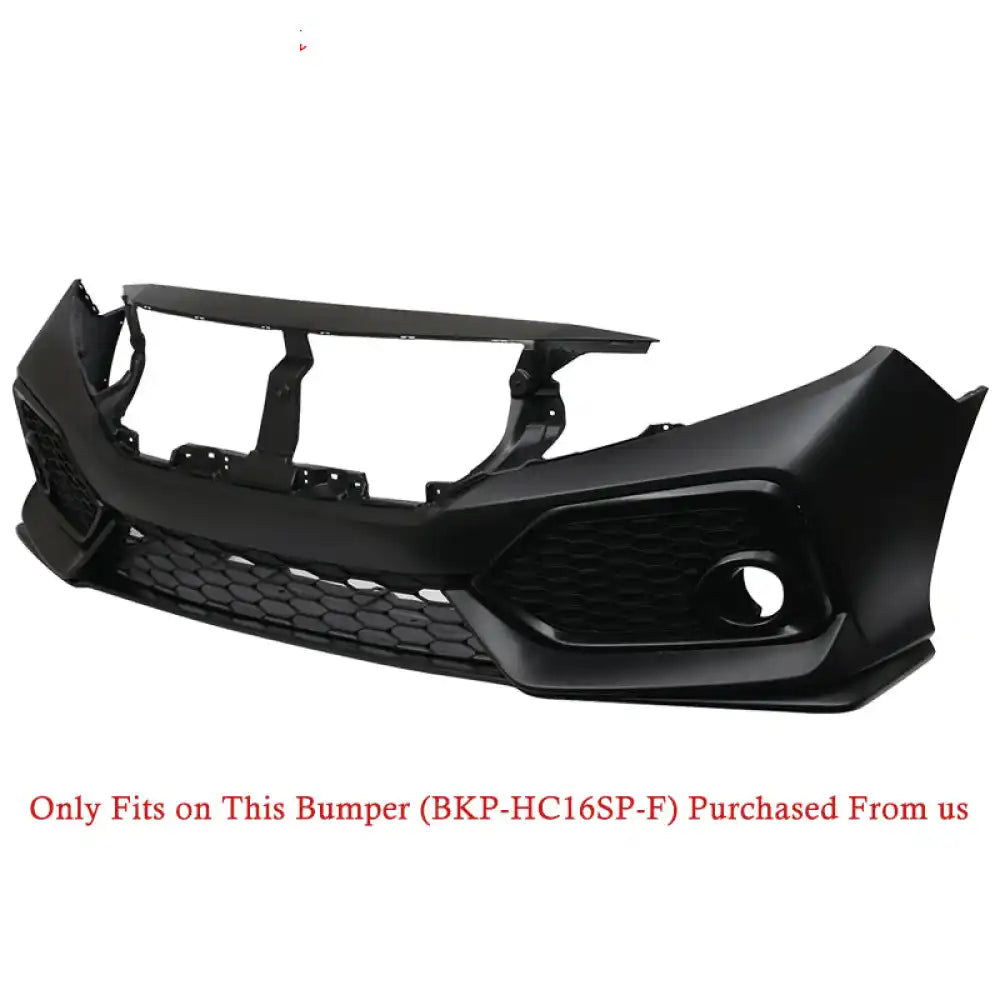 2016-2021 Honda Civic Si OE Style Unpainted Black Front Bumper Lip PP