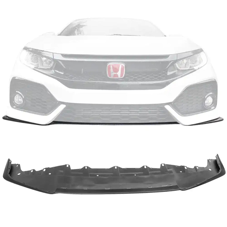2016-2021 Honda Civic Si OE Style Unpainted Black Front Bumper Lip PP