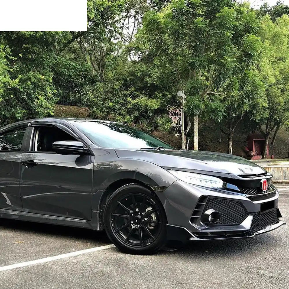 2016-2021 Honda Civic Type R Gloss Black Front Bumper Cover & Lip