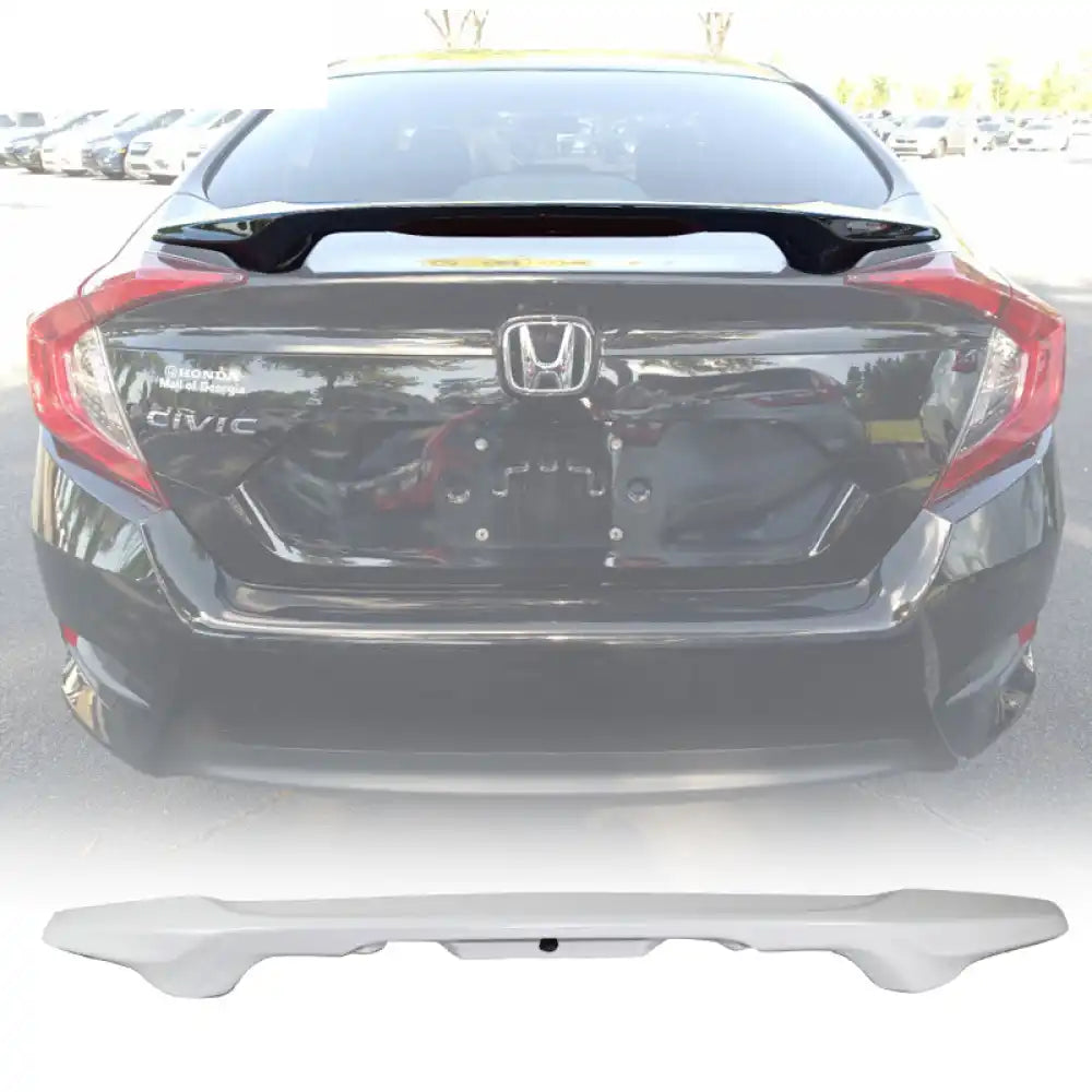 2016-2021 Honda Civic X Sedan Trunk Spoiler with LED Brake Light ABS
