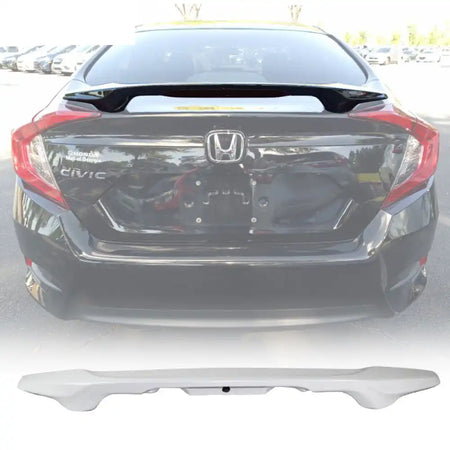 2016-2021 Honda Civic X Sedan Trunk Spoiler with LED Brake Light ABS