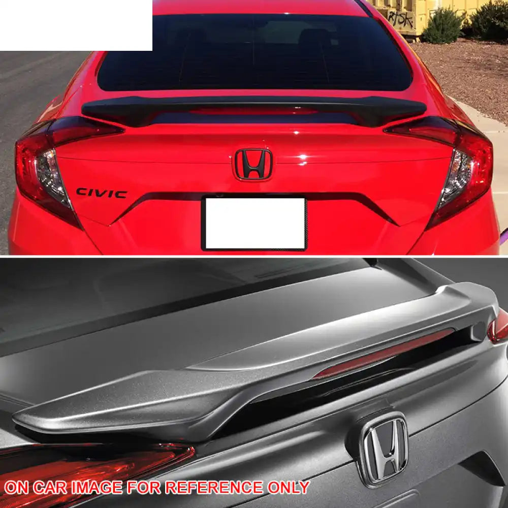 2016-2021 Honda Civic X Sedan Trunk Spoiler with LED Brake Light ABS