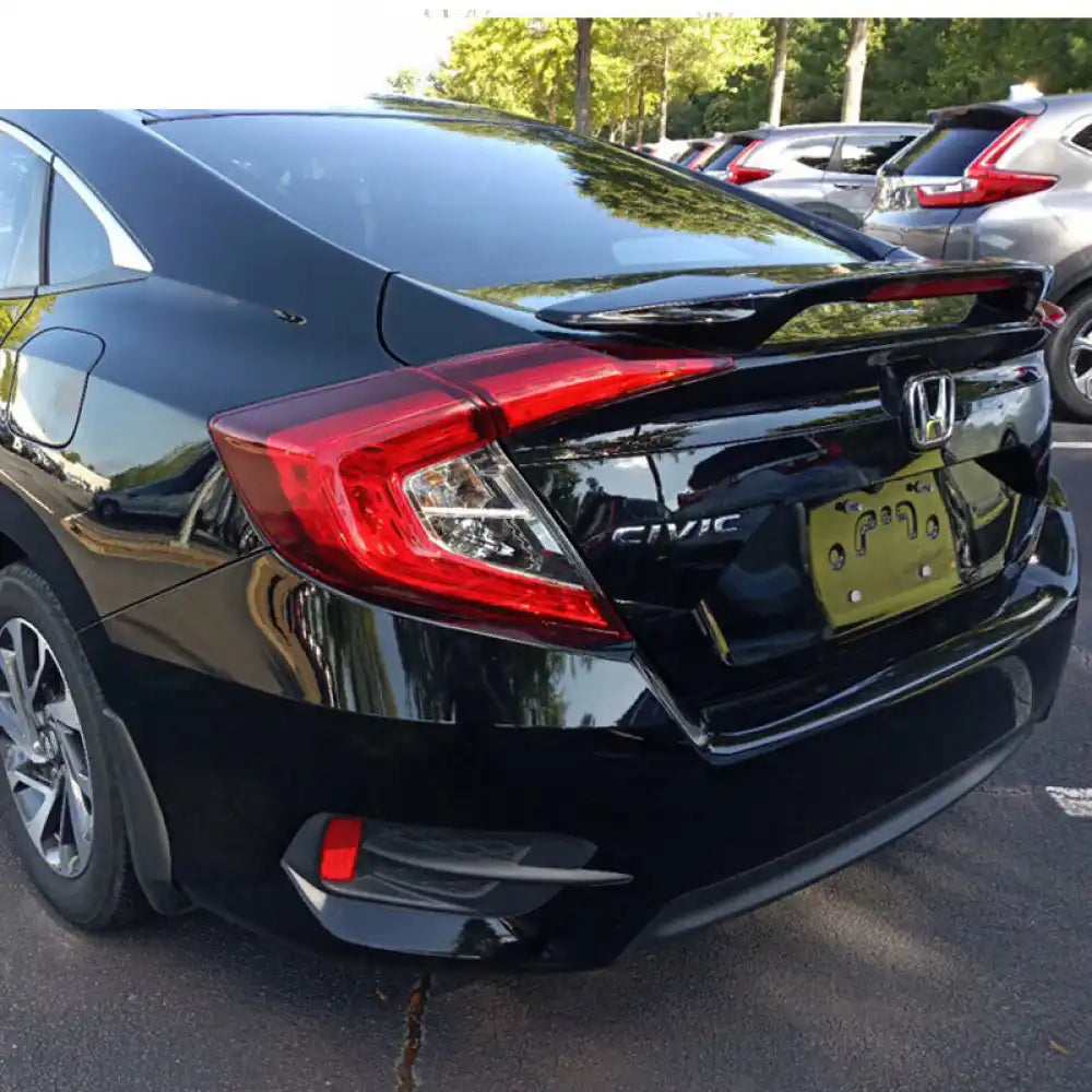 2016-2021 Honda Civic X Sedan Trunk Spoiler with LED Brake Light ABS