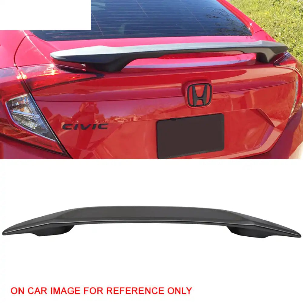 2016-2021 Honda Civic X Sedan Trunk Spoiler with LED Brake Light ABS #NH797M Modern Steel Metallic