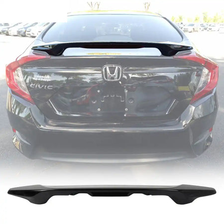 2016-2021 Honda Civic X Sedan Trunk Spoiler with LED Brake Light ABS #R560P Burgundy Night Pearl