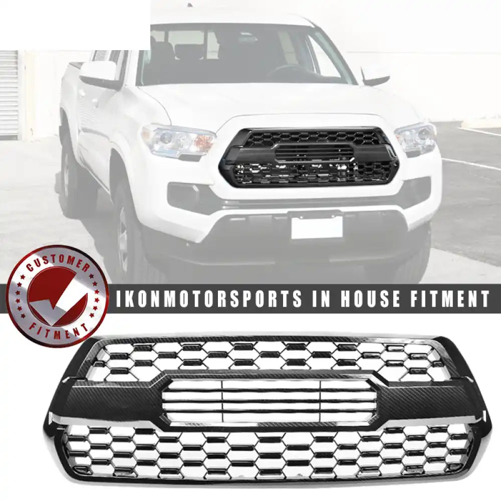 2016-2023 Toyota Tacoma T Style Carbon Print Front Hood Bumper Grille