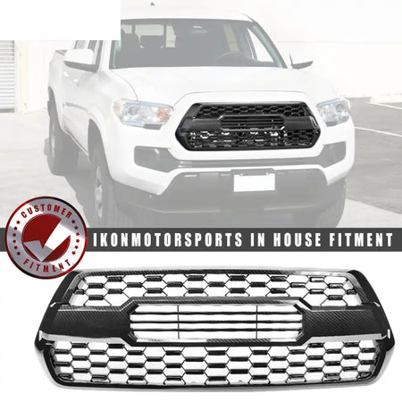 2016-2023 Toyota Tacoma T Style Carbon Print Front Hood Bumper Grille