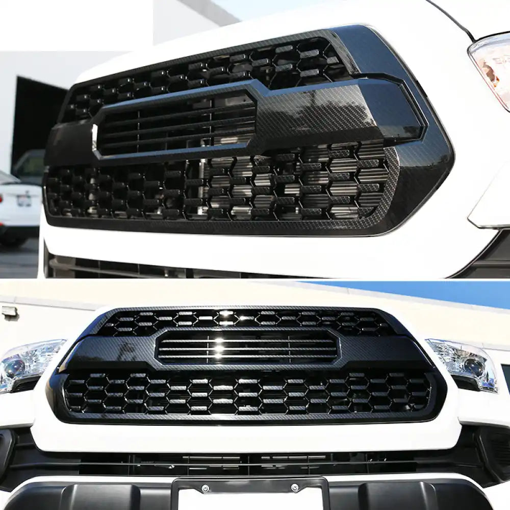 2016-2023 Toyota Tacoma T Style Carbon Print Front Hood Bumper Grille