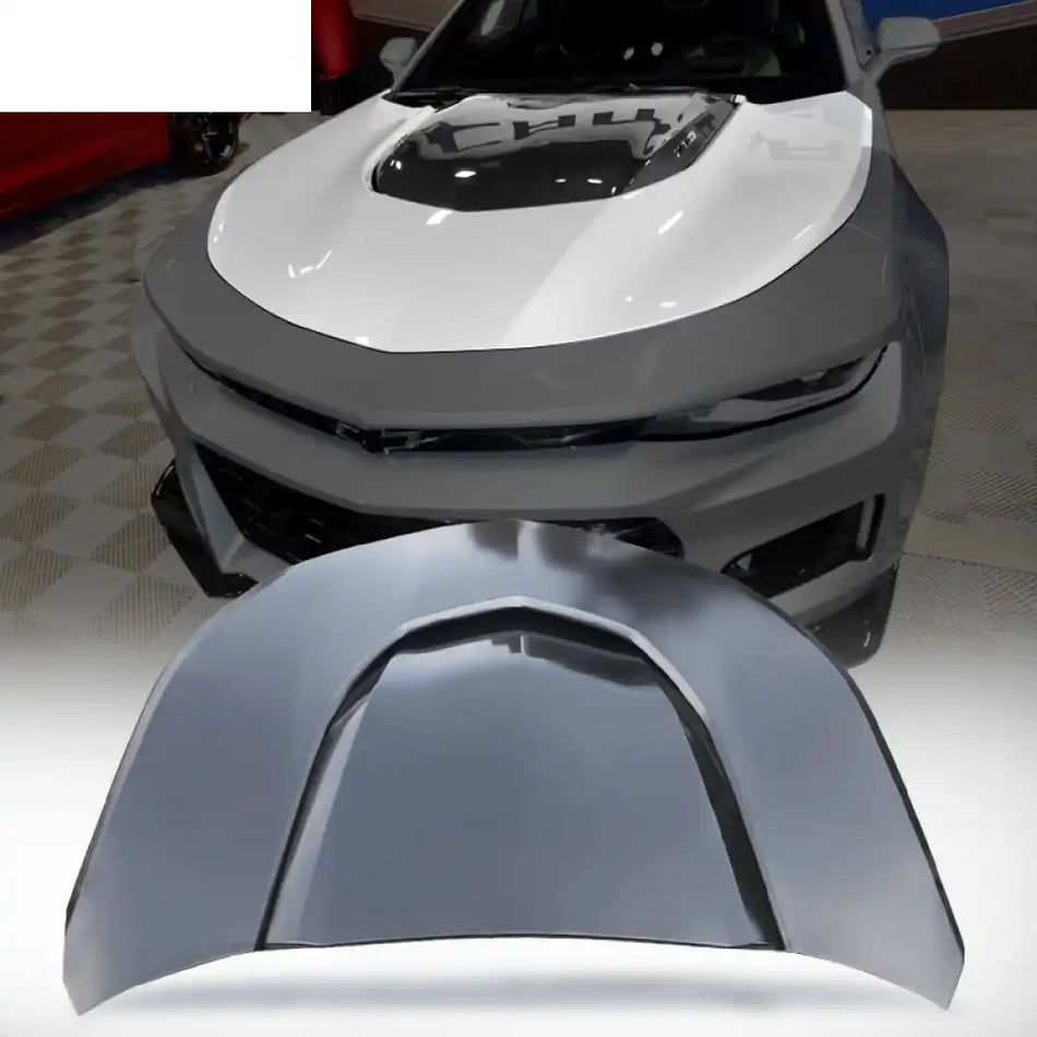 2016-2024 Chevrolet Camaro ZL1 Black Car Hood Guards Aluminum