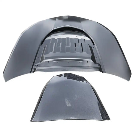 2016-2024 Chevy Camaro ZL1 Black Car Hood Guards Aluminum CF