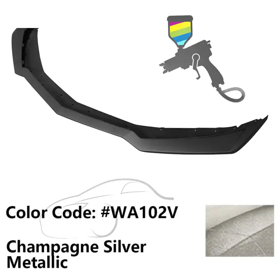 2016-2024 Chevy Camaro ZL1 Style Front Bumper Lip PP Painted #WA102V Champagne Silver Metallic