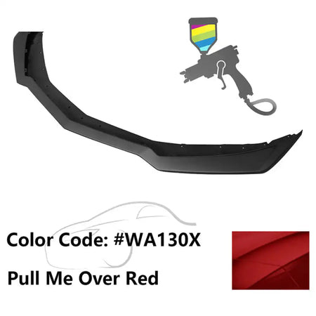 2016-2024 Chevy Camaro ZL1 Style Front Bumper Lip PP Painted #WA130X Pull Me Over Red
