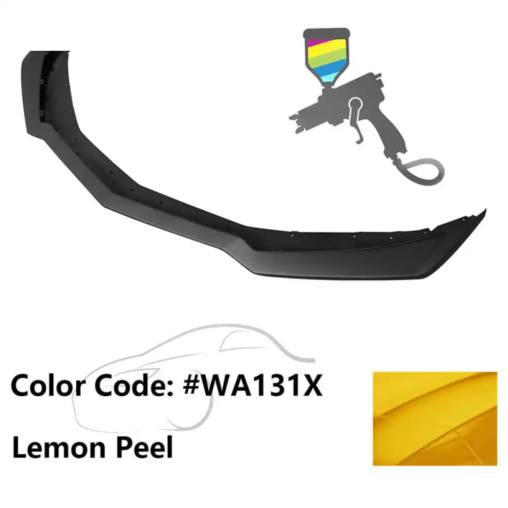 2016-2024 Chevy Camaro ZL1 Style Front Bumper Lip PP Painted #WA131X Lemon Peel