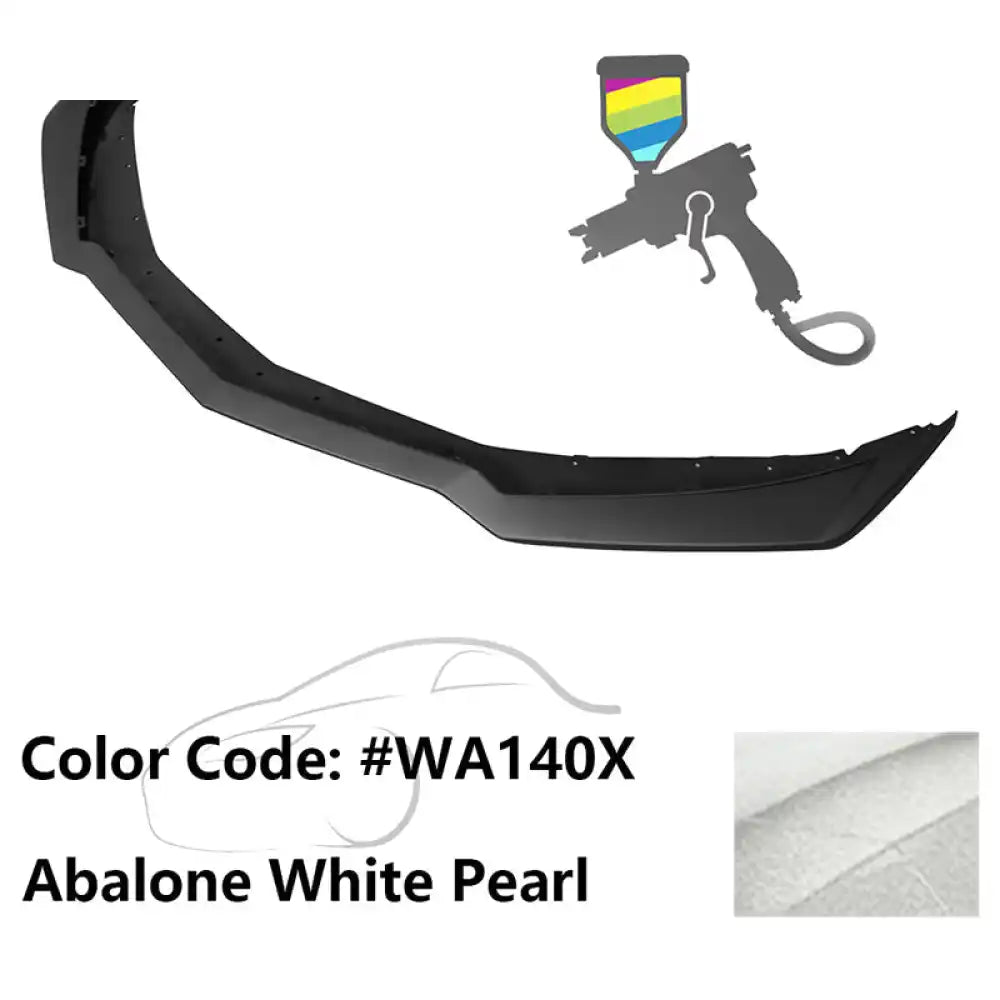 2016-2024 Chevy Camaro ZL1 Style Front Bumper Lip PP Painted #WA140X Abalone White Pearl
