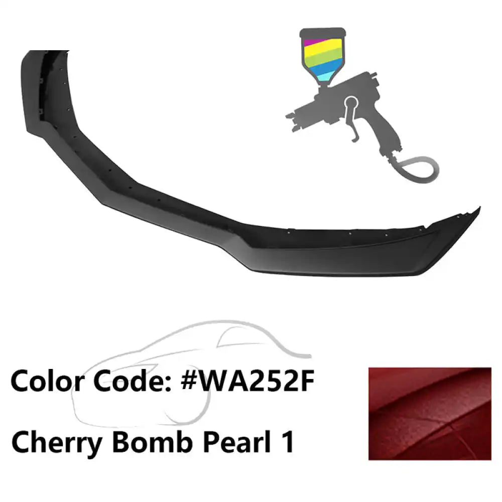 2016-2024 Chevy Camaro ZL1 Style Front Bumper Lip PP Painted #WA252F Cherry Bomb Pearl 1