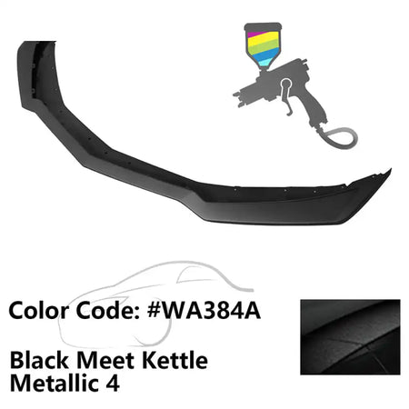 2016-2024 Chevy Camaro ZL1 Style Front Bumper Lip PP Painted #WA384A Black Meet Kettle Metallic 4