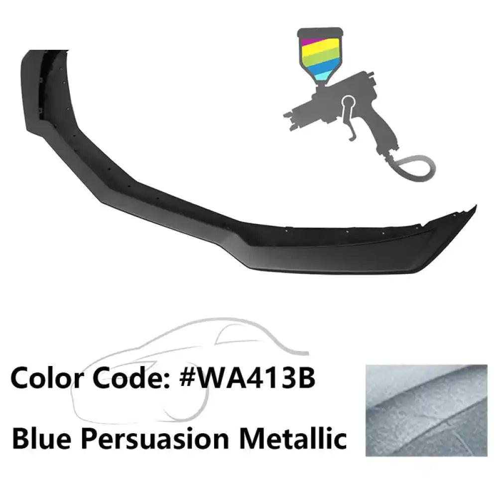 2016-2024 Chevy Camaro ZL1 Style Front Bumper Lip PP Painted #WA413B Blue Persuasion Metallic