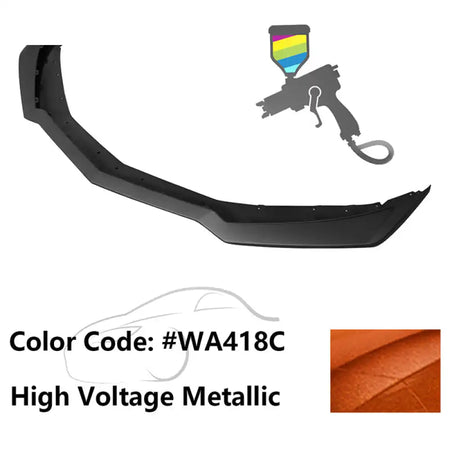 2016-2024 Chevy Camaro ZL1 Style Front Bumper Lip PP Painted #WA418C High Voltage Metallic