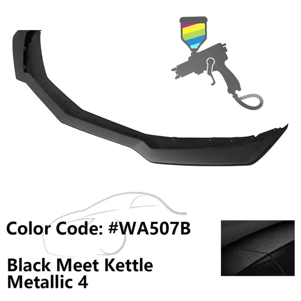 2016-2024 Chevy Camaro ZL1 Style Front Bumper Lip PP Painted #WA507B Black Meet Kettle Metallic 4