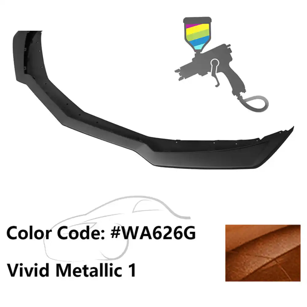 2016-2024 Chevy Camaro ZL1 Style Front Bumper Lip PP Painted #WA626G Vivid Metallic 1