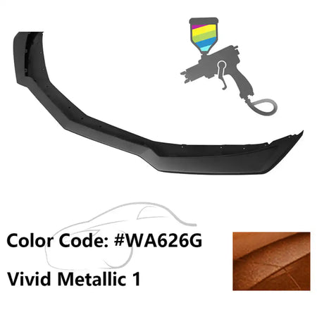 2016-2024 Chevy Camaro ZL1 Style Front Bumper Lip PP Painted #WA626G Vivid Metallic 1