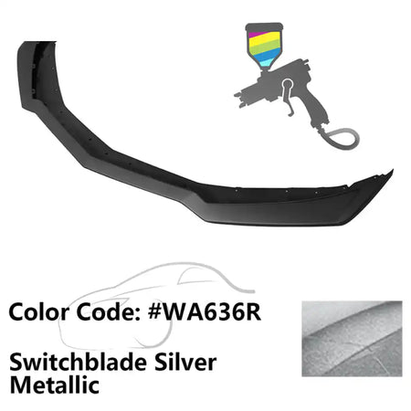 2016-2024 Chevy Camaro ZL1 Style Front Bumper Lip PP Painted #WA636R Switchblade Silver Metallic
