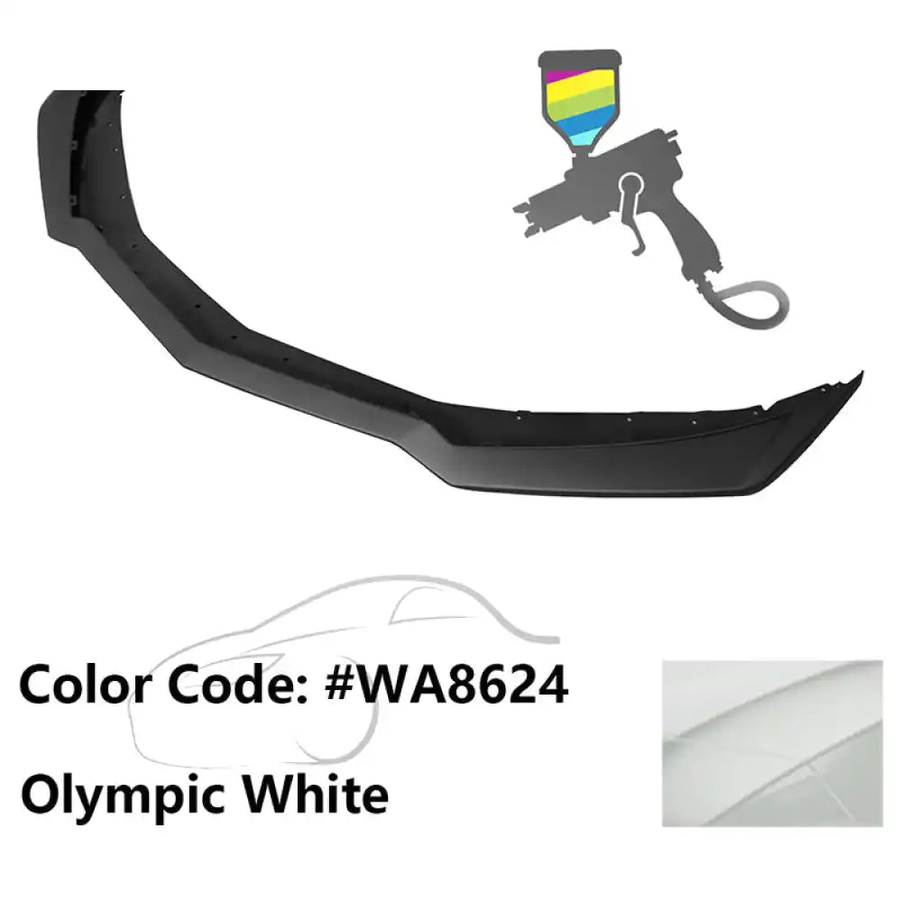 2016-2024 Chevy Camaro ZL1 Style Front Bumper Lip PP Painted #WA8624 Olympic White