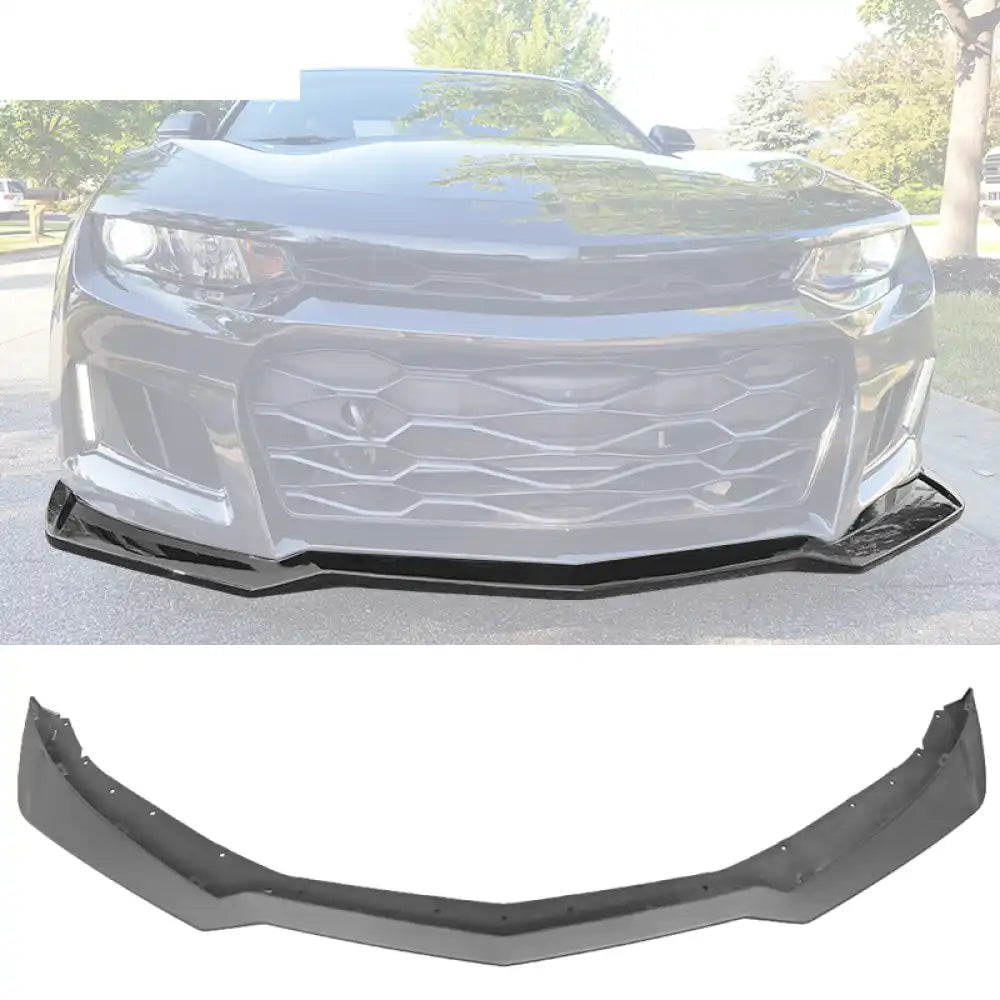 2016-2024 Chevy Camaro ZL1 Style Front Bumper Lip PP Unpainted Black