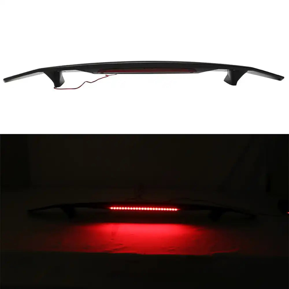 2016-21 Honda Civic Gloss Black LED 3RD Brake Light Rear Spoiler Wing