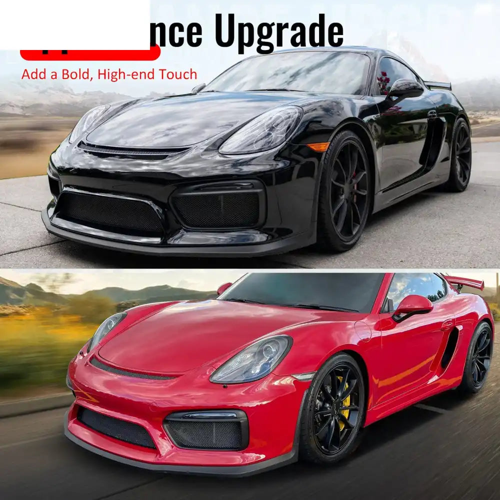 2016 Porsche 981 Cayman GT4 OE Style Front Bumper Lip Unpainted PU