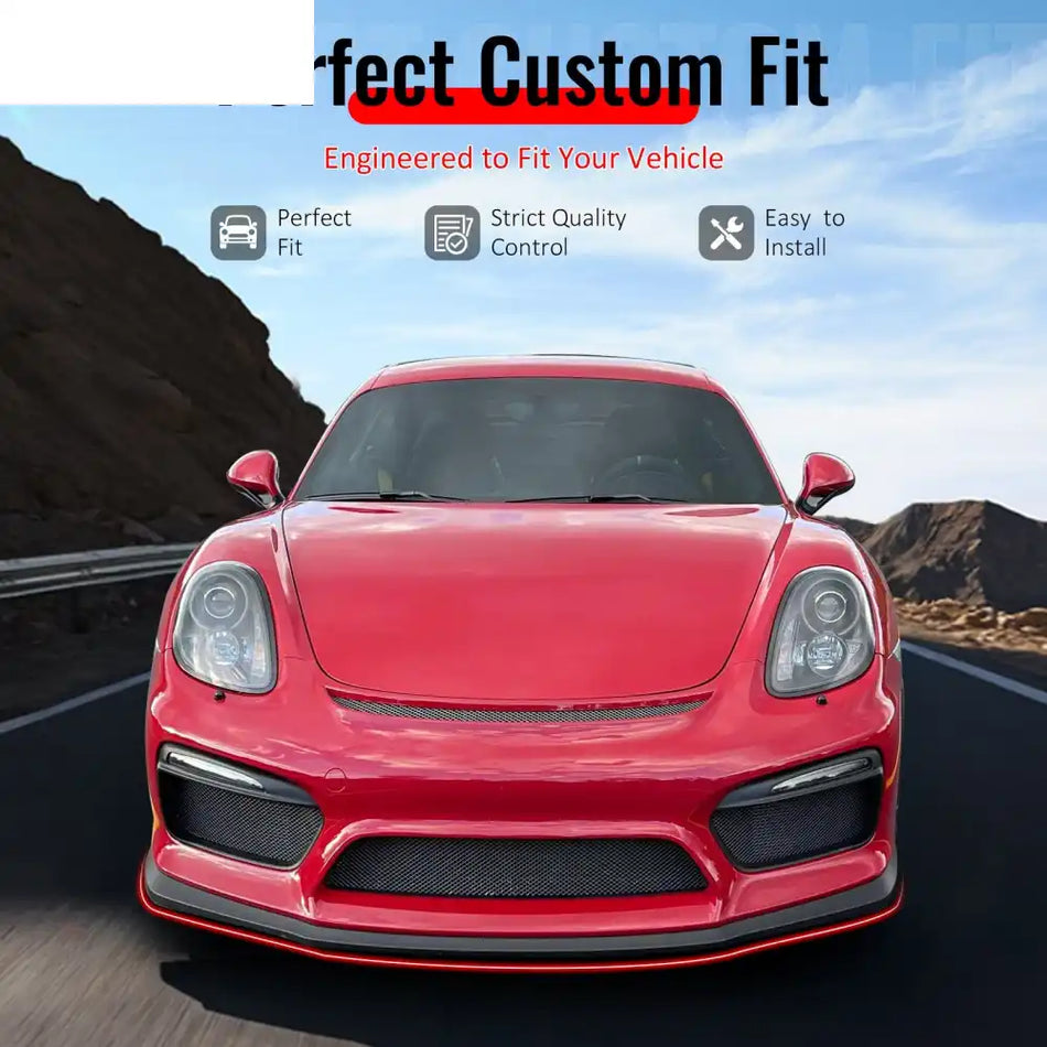 2016 Porsche 981 Cayman GT4 OE Style Front Bumper Lip Unpainted PU