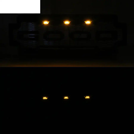 2017-2019 F-250 F-350 R Style Front Bumper Hood Grille Matte Black