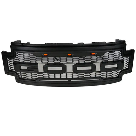 2017-2019 F-250 F-350 R Style Front Bumper Hood Grille Matte Black