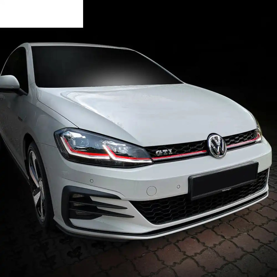 2017-2019 VW Golf MK7 7.5 GTI Style Red Trim Front Bumper Grille ABS