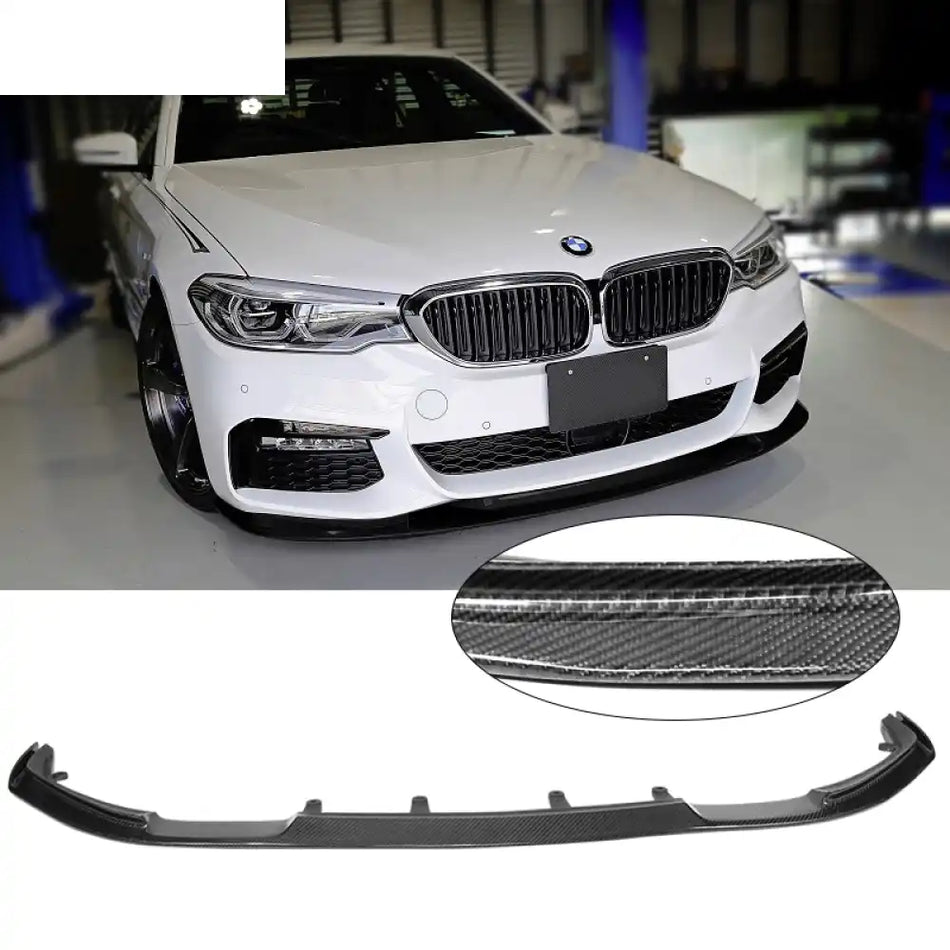 2017-2020 BMW G30 5 Series M Sport HM Front Bumper Lip Carbon Fiber Carbon Fiber