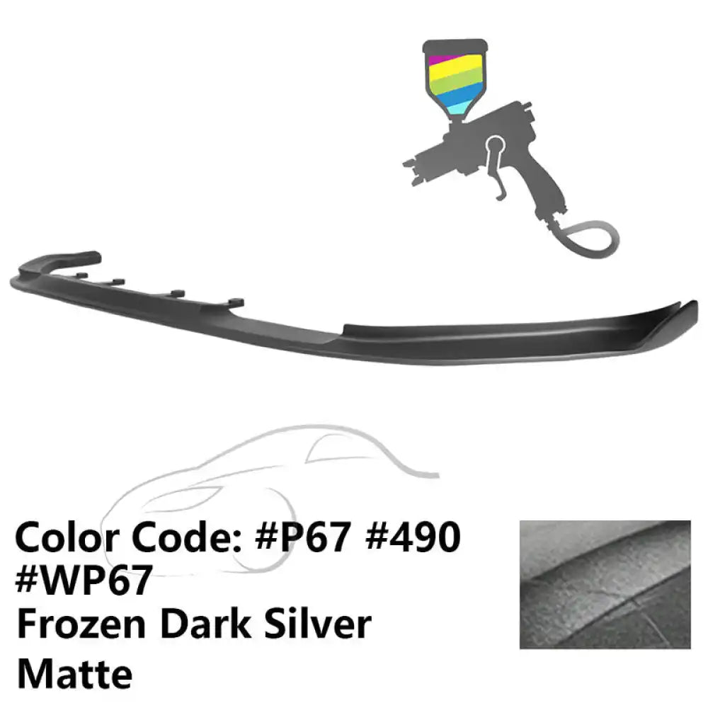 2017-2020 BMW G30 5 Series M Sport HM Painted Front Bumper Lip ABS Painted #490, P67, WP67 Dark Silver Matte