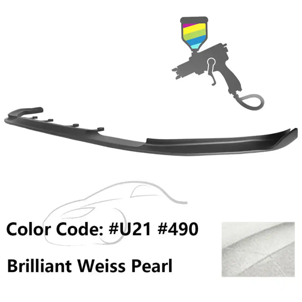 2017-2020 BMW G30 5 Series M Sport HM Painted Front Bumper Lip ABS Painted #490, U21 Brilliant Weiss Pearl