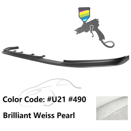 2017-2020 BMW G30 5 Series M Sport HM Painted Front Bumper Lip ABS Painted #490, U21 Brilliant Weiss Pearl