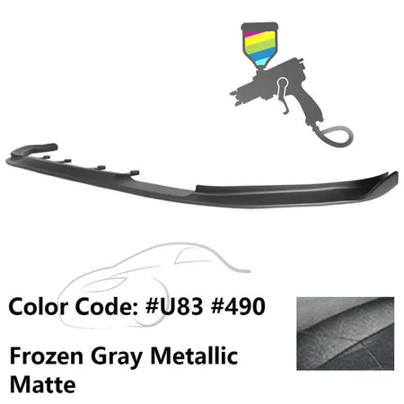 2017-2020 BMW G30 5 Series M Sport HM Painted Front Bumper Lip ABS Painted #490, U83 Gray Metallic Matte