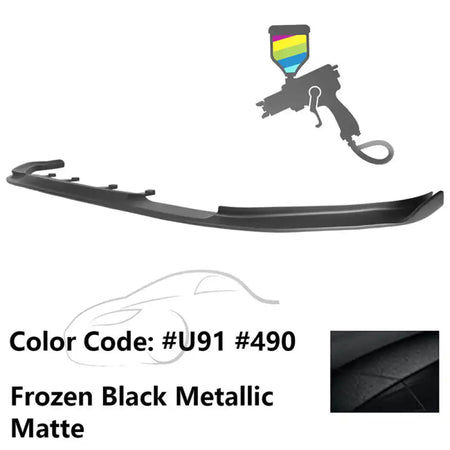 2017-2020 BMW G30 5 Series M Sport HM Painted Front Bumper Lip ABS Painted #490, U91 Black Metallic Matte