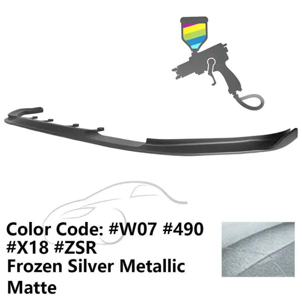 2017-2020 BMW G30 5 Series M Sport HM Painted Front Bumper Lip ABS Painted #490, W07, ZSR Silver Metallic Matte